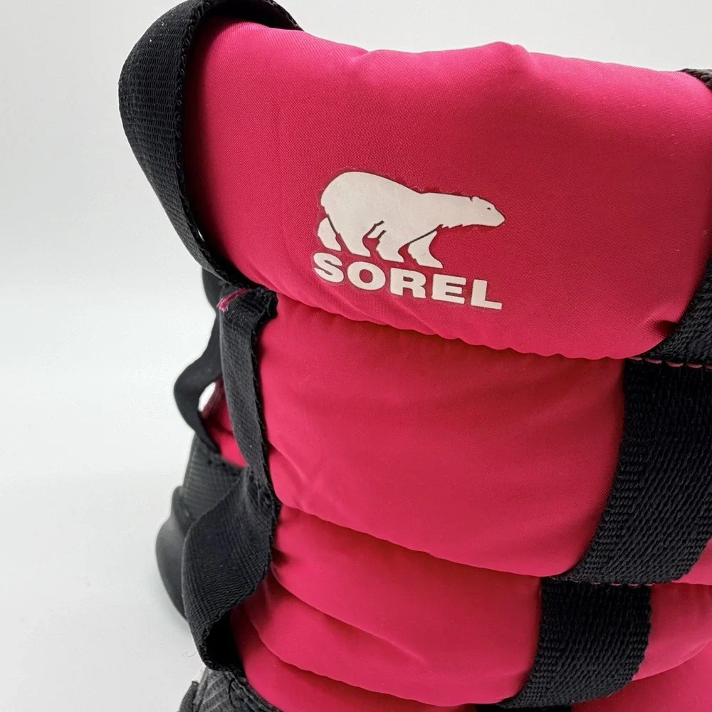 Sorel Winter Boot Size 4 Kids Cactus Pink Black Youth Whitney™ II Puffy